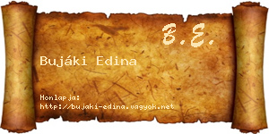 Bujáki Edina névjegykártya