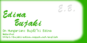 edina bujaki business card